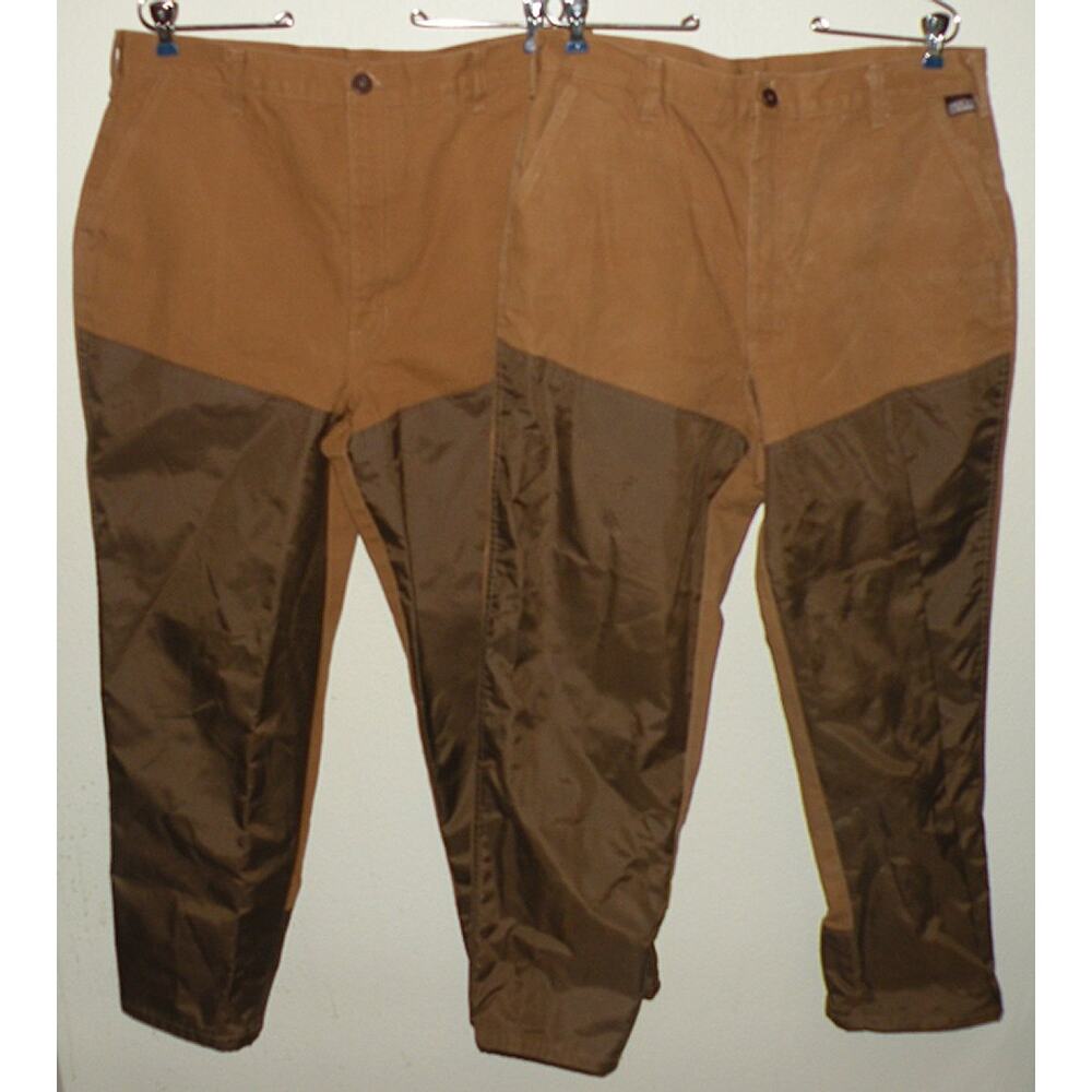 Lot 2 Walls Men’s Canvas Brush Guard Pants 36 x 29 Brown One Needs Repair USA